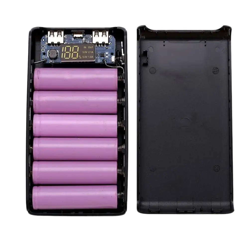 Powerbank Powered Display Free Module DIY 5V By LCD Welding Battery Screen 18650 8x Kits Charger Case Digital | Мобильные телефоны