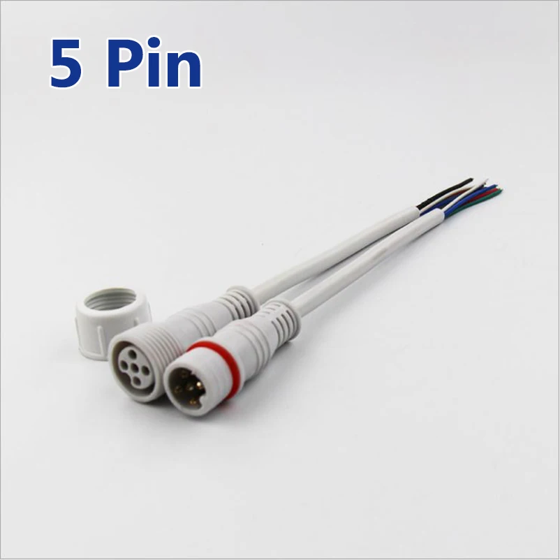 Штекер и гнездо водонепроницаемый штекер 2 контакта 3 4 5 контактов светодиодный