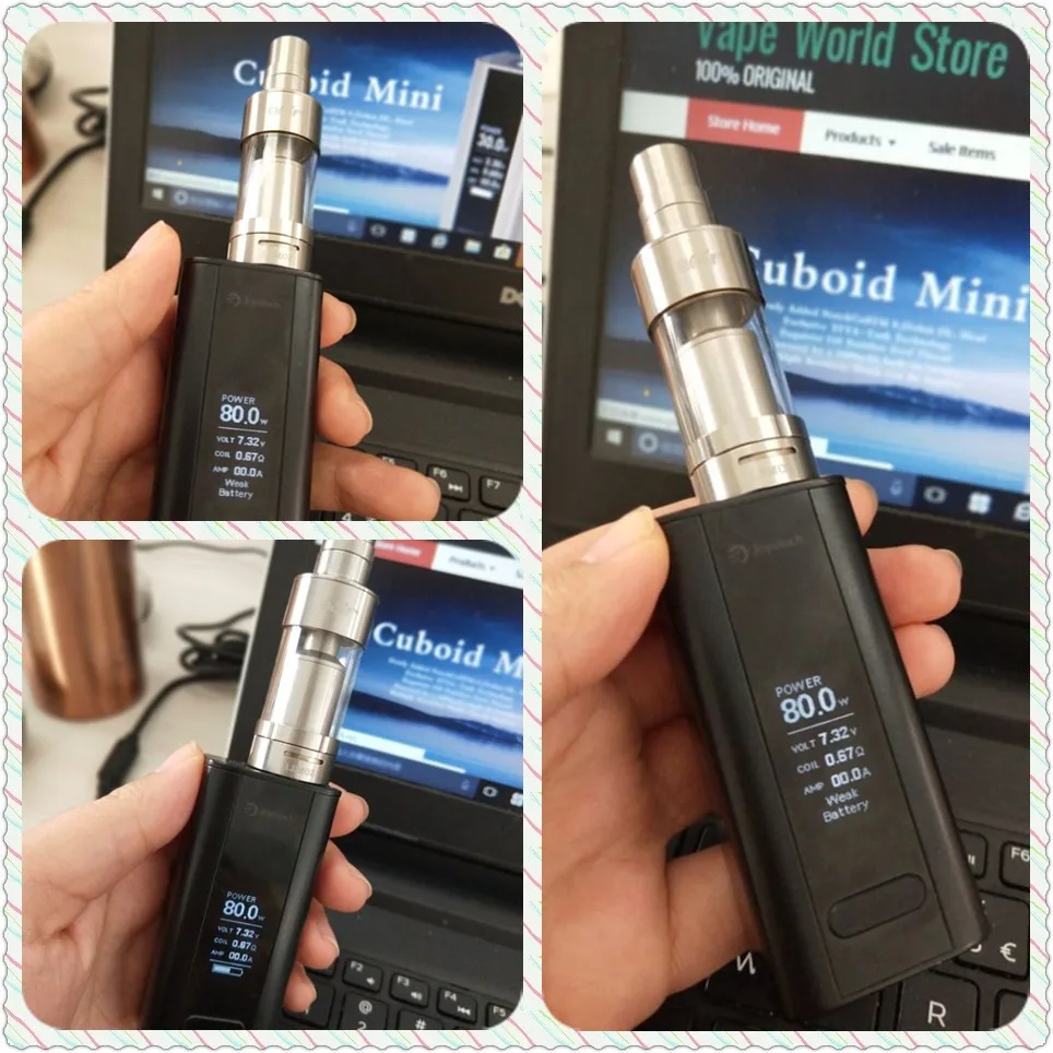 Оригинальный мод Joyetech Cuboid Mini + lemo2 RTA Kit 80 Вт встроенный вейп комплект электронной