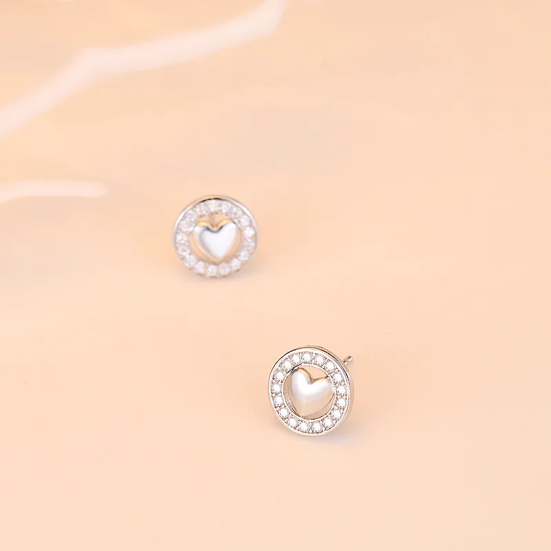 

FENGLI Classic Luxury Round Circle Crystal Zircon Stud Earrings Charm Wedding Jewelry Gift for Women Lady Party Dress Bijoux