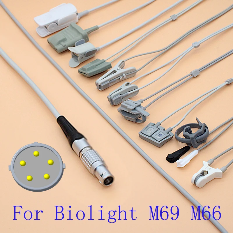 Совместимый кабель датчика Biolight M66 M69 Spo2 для