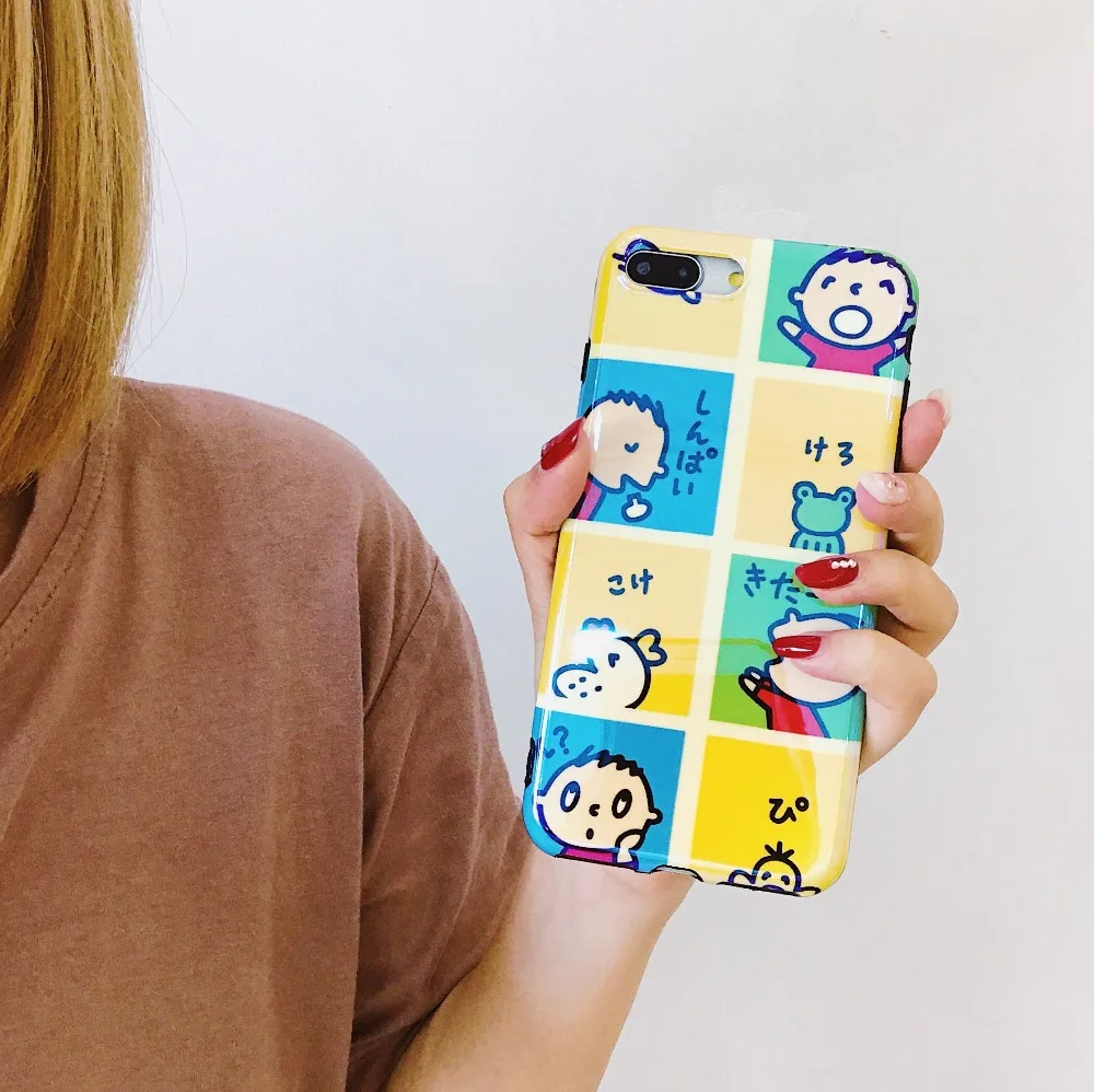 ORYKSZ мультфильм мальчик рисунком чехол для телефона iPhone 6 6s Plus Glossy силикона TPU