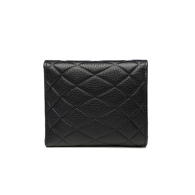 Womens Wallets Genuine Leather Small Women Short Wallet Hasp Black Linge 2018 Fashion Female Purses Lady Portfel Damski | Багаж и сумки