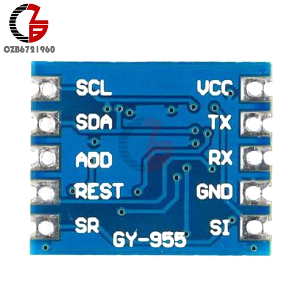 

3V-5V GY-955 Kalman Filter Sensor AHRS 9-Axis Electronic Compass Navigation Module Acceleration Gyroscope Magnetometer