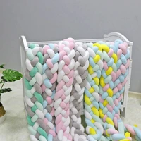 2m3m 4 knot soft baby bed bumper crib sides 4 braid 2 meter newborn crib pad protection cot bumpers bedding for infant