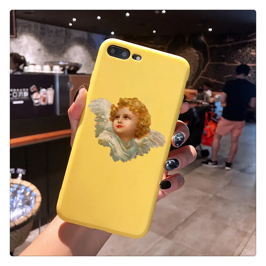 Чехол для телефона с изображением ангелов Ренессанса для iPhone X, 7 Plus, XS, 10, мягкий силиконовый чехол из ТПУ с цветочным принтом для мальчиков, чехол для iPhone 6S, 8 Plus, XS Max, чехол