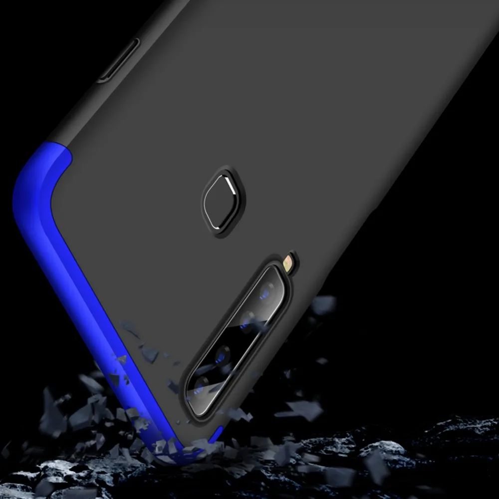 Чехол для Samsung Galaxy A9 2018 с полной защитой 3 в 1 Ультратонкий матовый жесткий чехол из