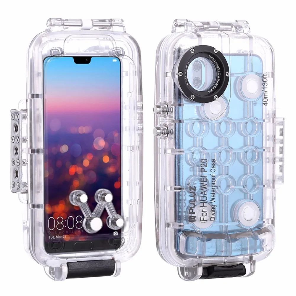 PULUZ для huawei P20/P20 Pro Чехол для дайвинга mate 20 Pro 40 м/130 футов Водонепроницаемый чехол для фото и видео для подводного плавания