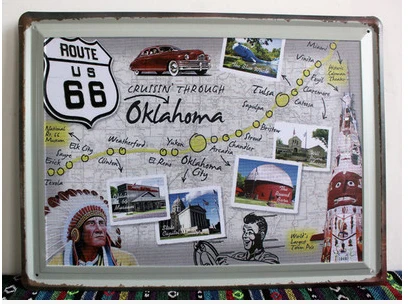 30x40 см ROUTE 66 смешивания олово знак для Настенный декор Кофе магазине