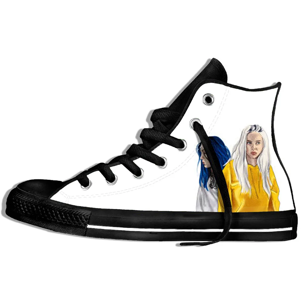 Billie Eilish/Обувь для фанатов в стиле Харадзюку; Хлопковая мужская обувь; Camiseta Mujer; Лидер продаж; Эстетическая Мужская Уличная обувь высшего размера плюс