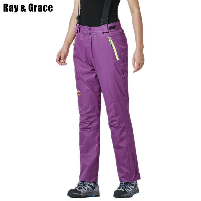 RAY GRACE Skiing Pants Women's Sports Winter Snow Ski Thermal Fleece Waterproof Trousers Female Snowboard Clothing Women | Спорт и