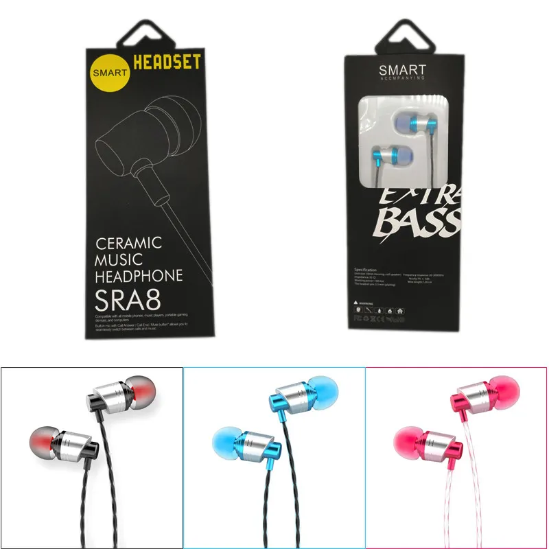 2 предмета в комплекте бас наушники 9D In ear металлические проводная гарнитура hi fi