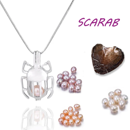 Чудесный кулон в виде шоколадной клетки с устричным жемчугом посеребренное