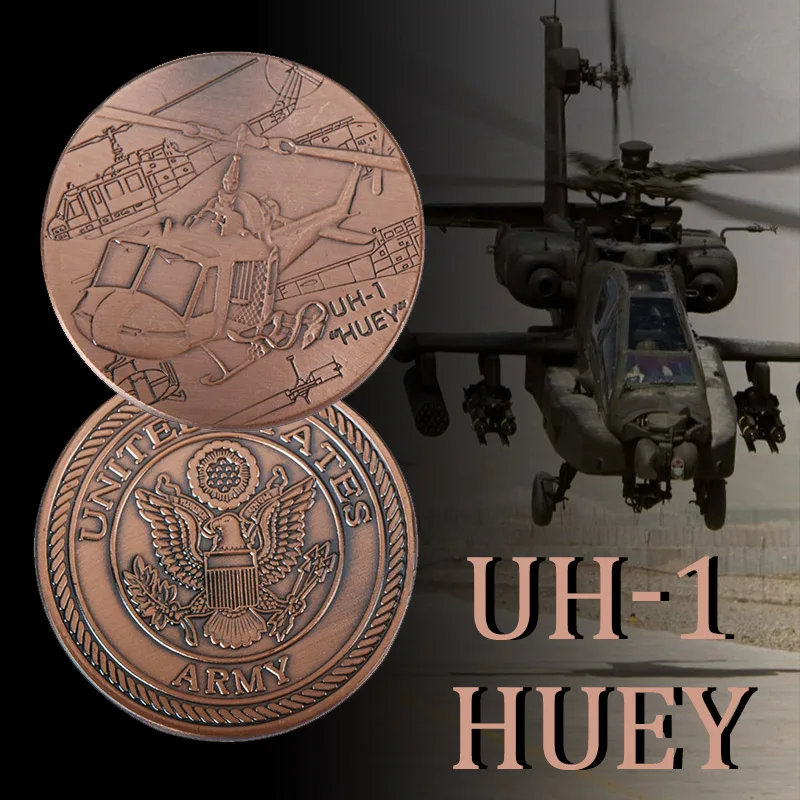 WR UH 1 Huey Challenge медная монета памятная ВВС США латунная металлические