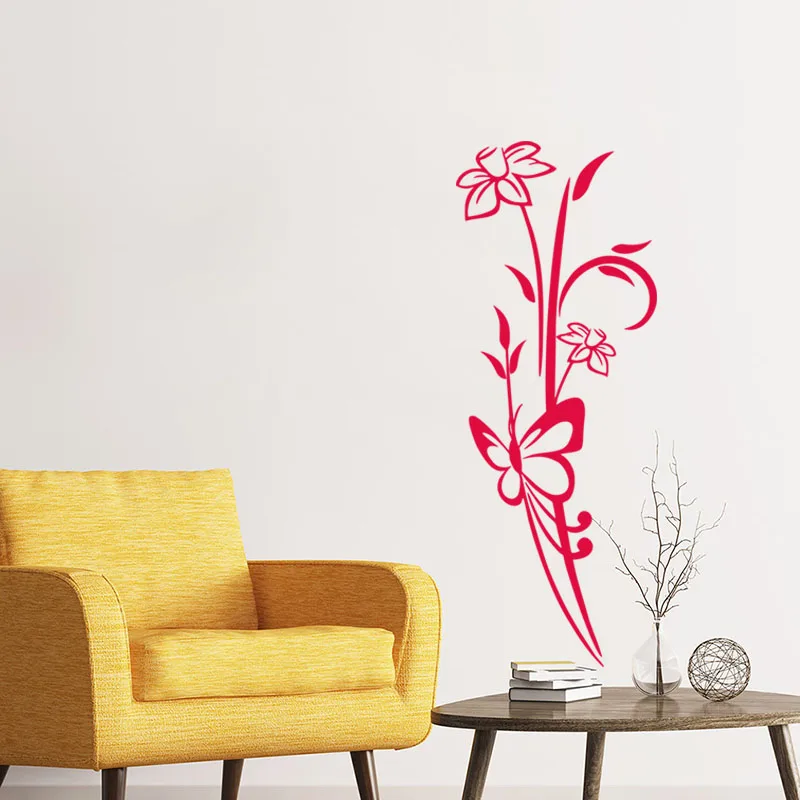 Наклейки Athena цветочный узор виниловые настенные художественные наклейки