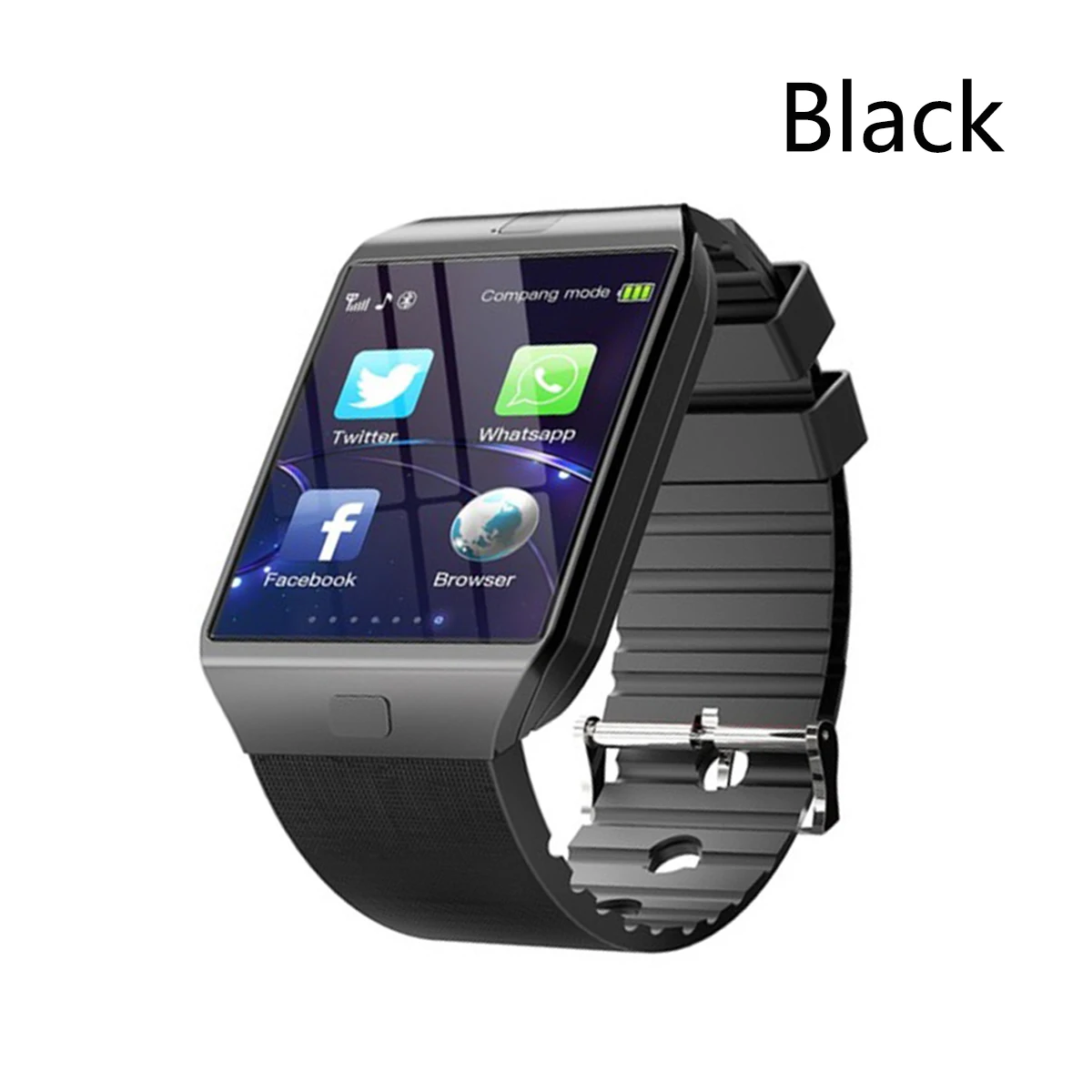 Black Смарт-часы мужские повседневные спортивные часы DZ09 Bluetooth Сенсорный экран поддержка вызова GSM SIM TF камера для Apple IPhone IOS Android - Цвет: Black