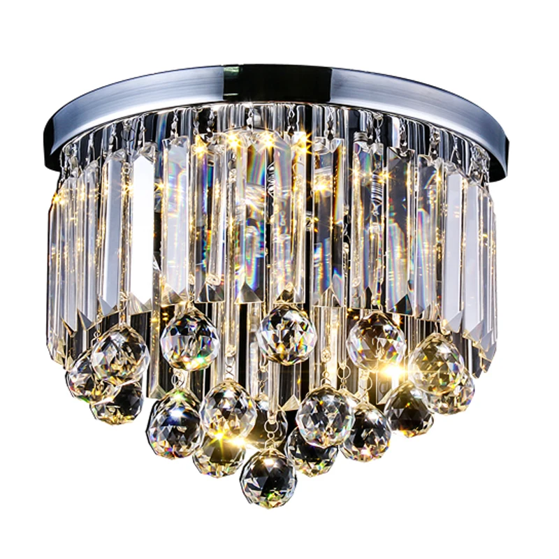 

Modern Rectangle Round K9 crystal ceiling lamp LED lamp light crystal ceiling light lustre 90-260V ceiling lamp