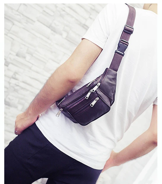 Кожаная Повседневная деловая сумка с карманами Корейская уличная