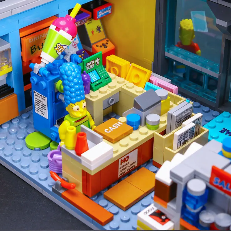 DHL 16004 фильм игрушки 71016 Симпсоны Kwik-E-Mart Строительные блоки Набор кирпичей наборы подарок клон игрушки для детей Рождественский подарок