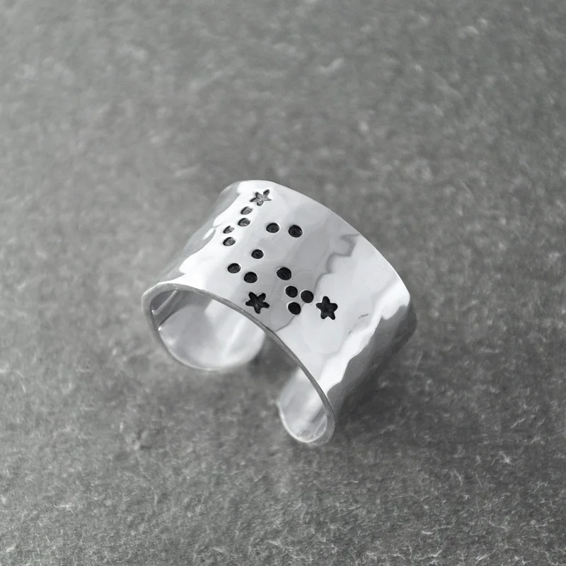 Водолей Зодиак кольцо созвездия &quotВОДОЛЕЙ&quot подарок на день рождения широкое