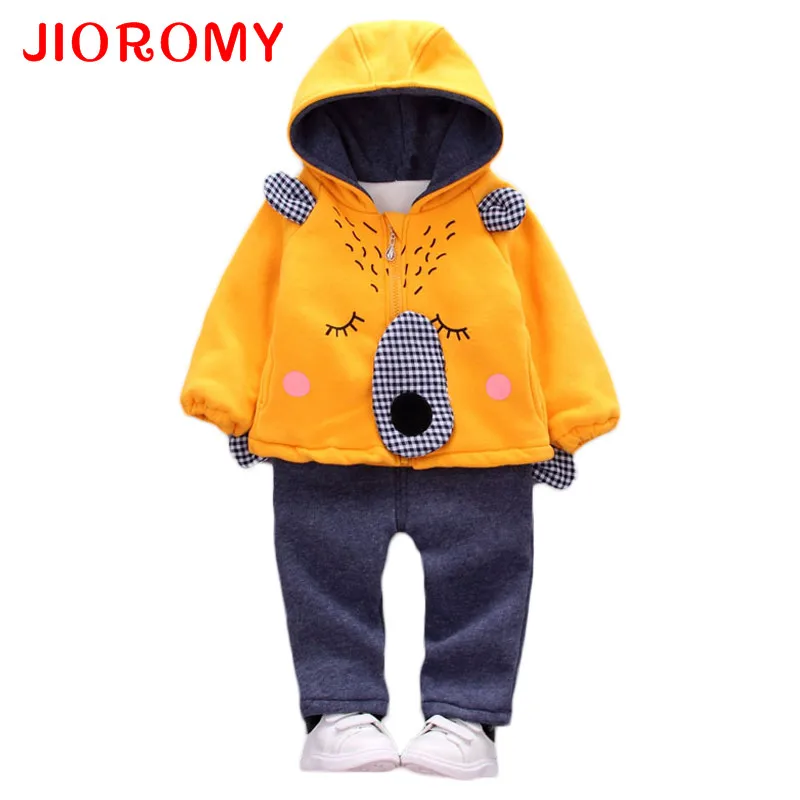 

Комплект одежды для маленьких девочек JIOROMY 2019, костюм для полных детей, зимний кашемировый костюм для маленьких девочек, 2 предмета