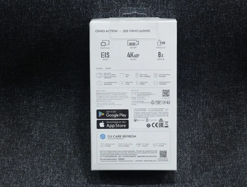 DJI Osmo экшн Ultra HD 4K Спортивная камера подводная камера 11 м водонепроницаемая для любителей экстремальных видов спорта