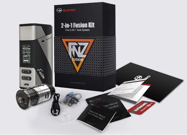 Оригинальный Ehpro 2 в 1 Fusion 150 W тк кит с 18650 Батарея Mod и мл распылитель 510 нить