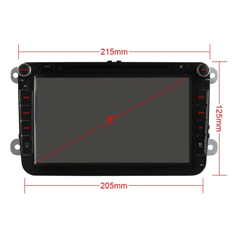 Восьмиядерный Android 6 0 2G RAM 4G LTE Wifi Автомобильный dvd-плеер для VW Polo Passat B6 CC GOLF Tiguan Jetta