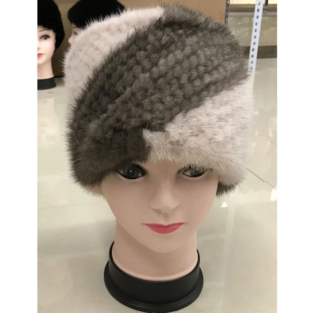 Лидер продаж 2020 новая модная хорошая шапка из натурального меха норки женская