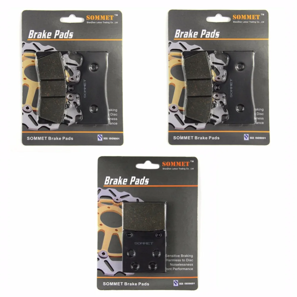 

SOMMET Motorcycle Front + Rear Brake Pads Disks for Kawasaki ZRX 1100 (ZR 1100 C1-C4) (97-00) ZRX1100 ZR1100 LT188-188-161