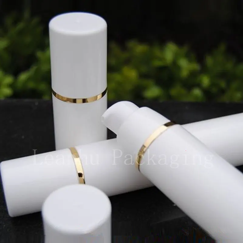 Пустой белый вакуумный насос для крема и лосьона пластиковый контейнер дорожная