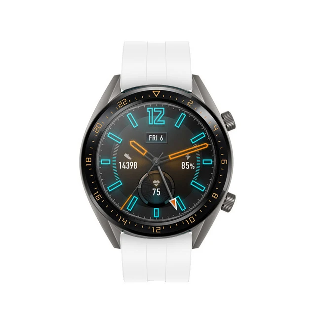 white Для часов huawei GT 2 ремешок классический и samsung galaxy Watch 46 мм amazfit ремешок Bip силиконовый 22 мм ремешок для часов gear S3 браслет - Цвет ремешка: white