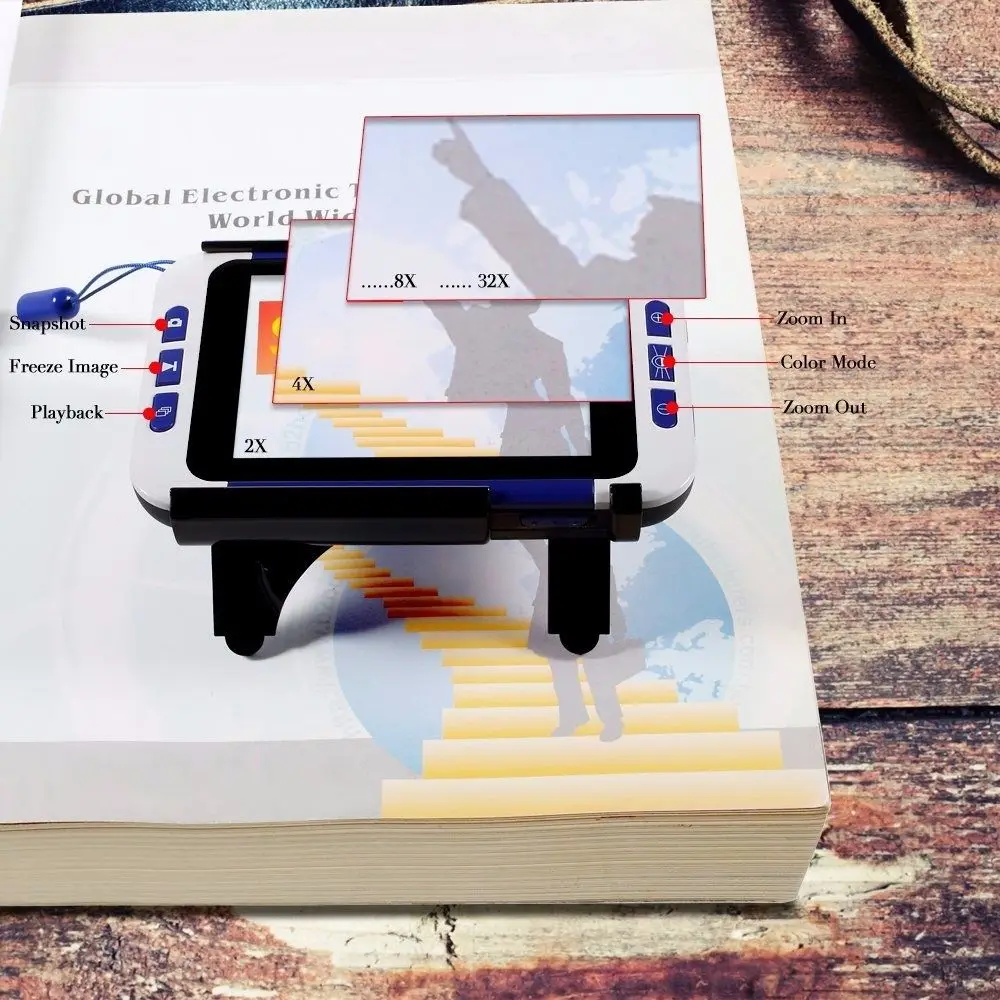 Boblov 2x 32x низкая видения 3.5 &quotЦвет ЖК дисплей карманный электронный чтения
