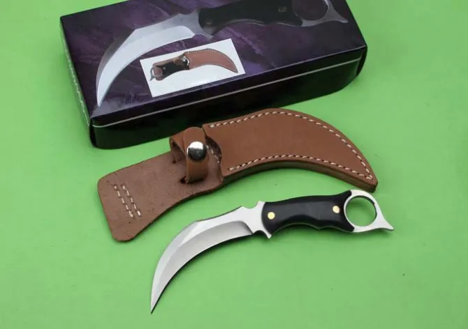 Toplu Cs go karambit Camping Survival Neck Knife 5Cr13 Blade Micarta Handle Outdoor Multi Knives Tacticla Fixed EDC Tools | Инструменты