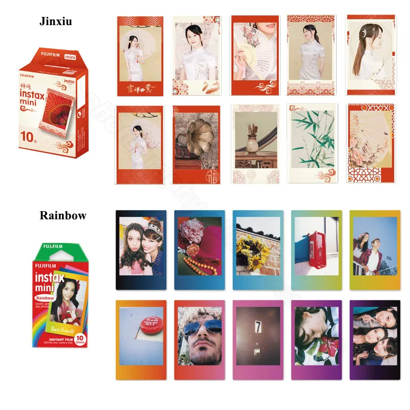 Подлинная Fujifilm Instax Mini 8 9 цветная фотобумага 10 шт. для Fuji 9 8 7s 50 90 25 70 Share SP-2 SP-1 Liplay мгновенная камера