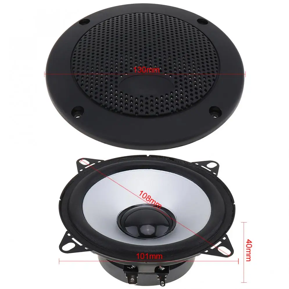 2шт 4 дюйма 80 Вт автомобильный HiFi коаксиальный динамик Автомобильная дверь Авто Аудио Стерео полный диапазон частоты динамик s для автомобиля