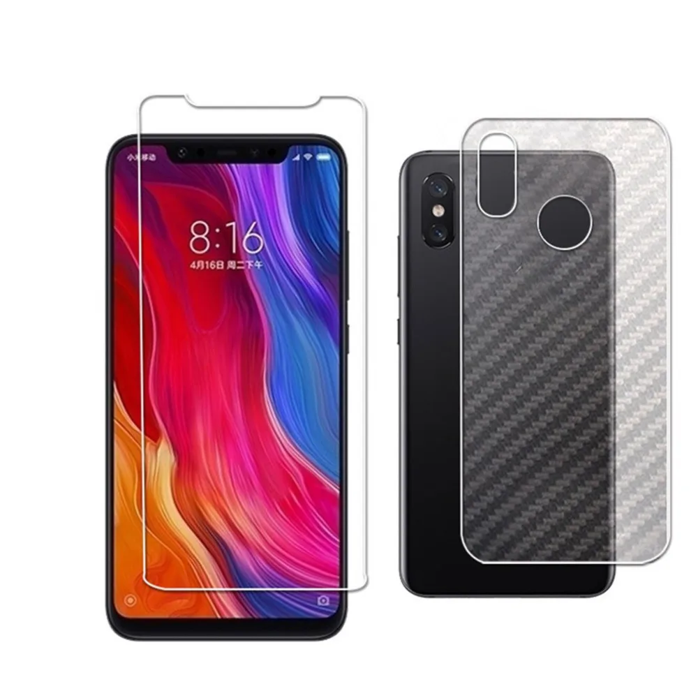 2 шт. мягкая задняя пленка из углеродного волокна для Xiaomi MI8 защитная Премиум