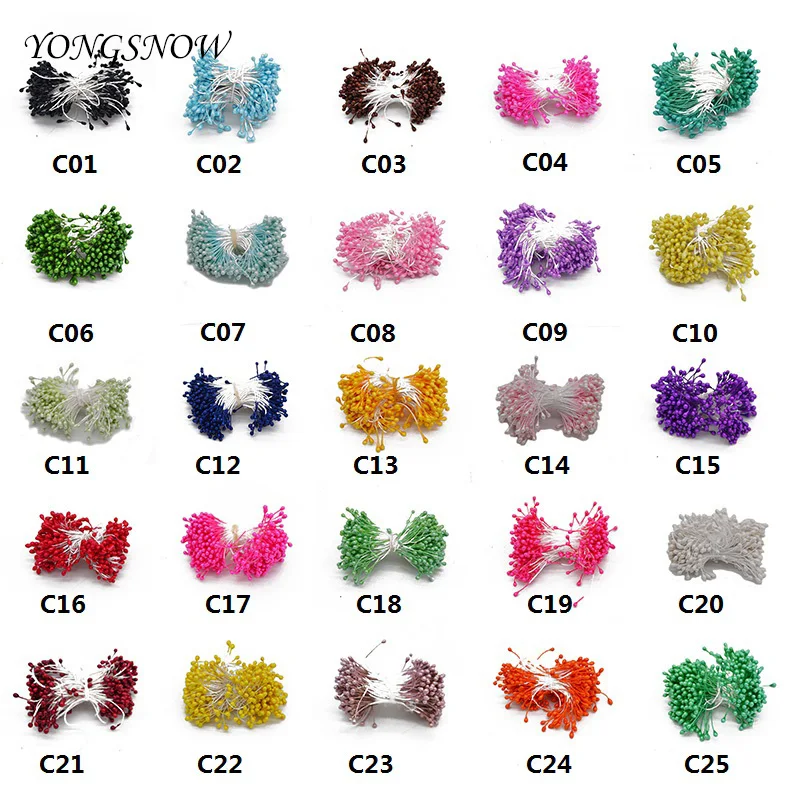 500 шт./лот Искусственные цветы с двумя тычинками перламутровые открытки сделай