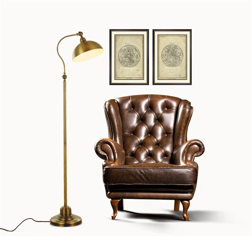 Американские напольные лампы Rocker бронзовые светильники для гостиной кабинета