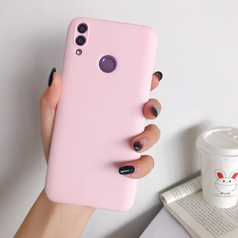 Яркий матовый чехол для телефона Honor 8S 8A 9X Pro 8C 8X9 10 Lite 20 6X 6C 7A 7C 7S 7X цветной Мягкий ТПУ силиконовый защитный чехол