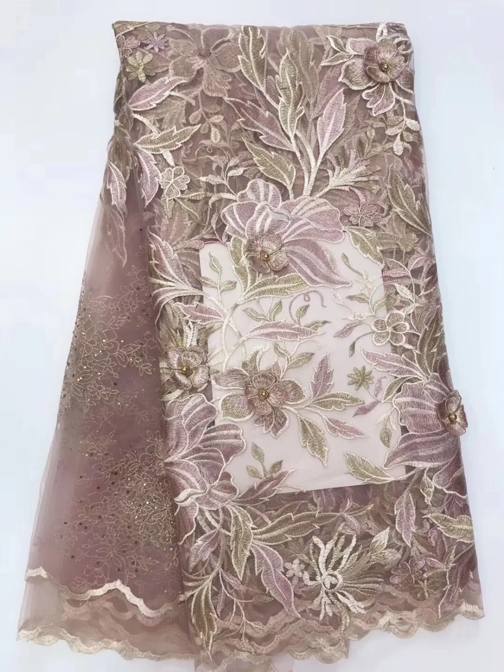 В нигерийском стиле Тюль Кружева FabricHigh качество кружева Deluxe Flowe африканский
