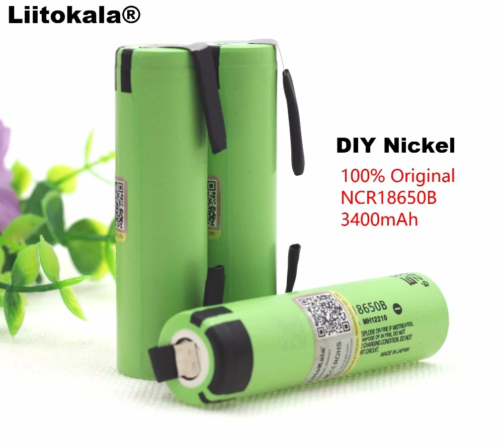 LiitoKala 6 шт./лот новый продукт Оригинальный NCR18650B 3 7 V 3400mAh 18650 перезаряжаемая