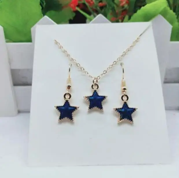 Ex831 корейские Модные Винтажные простые серьги из сплава в виде пятиконечной