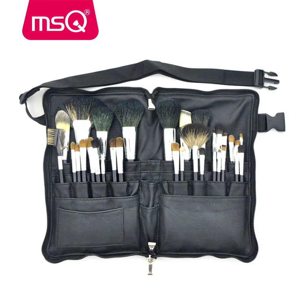 MSQ Makeup Brushes Set Pro 32pcs High Quality Soft Natural Hair Foundation Eyeshadow Make Up Brush Kit With PU Leather Belt Case | Красота и