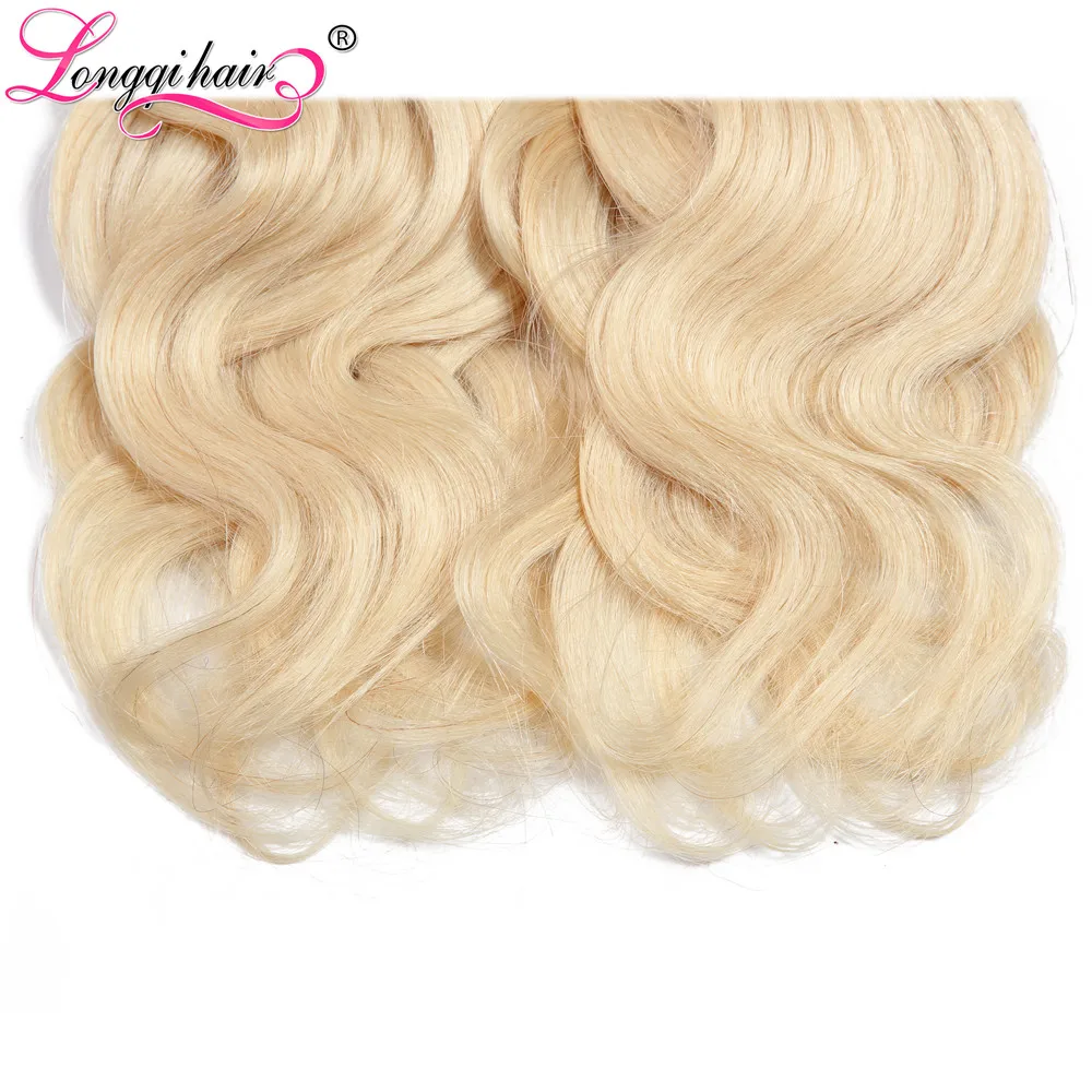 Longqi hair T1B/613 Блондин тело волна с темные корни бразильские волосы 4 Комплект