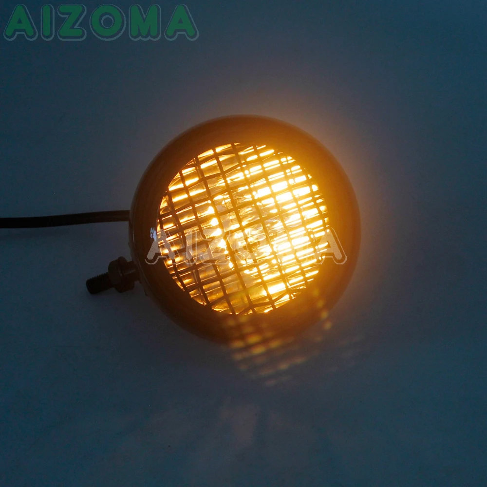 

Motorcycle Chrome Grill 4454A 60w 12v Headlight 4.5'' Motorbike Retro Sealed Beam Headlamp for Harley Chopper Cafe Racer