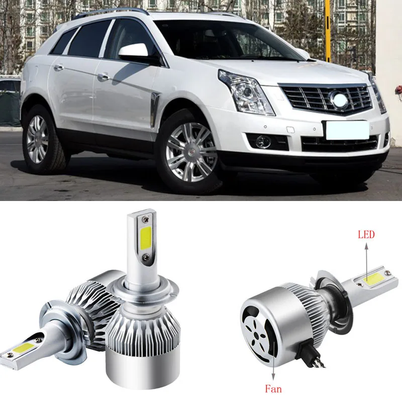2 шт. 9005/HB3 6500K Однолучевые светодиодные фары противотуманные лампы для Cadillac SRX 2013