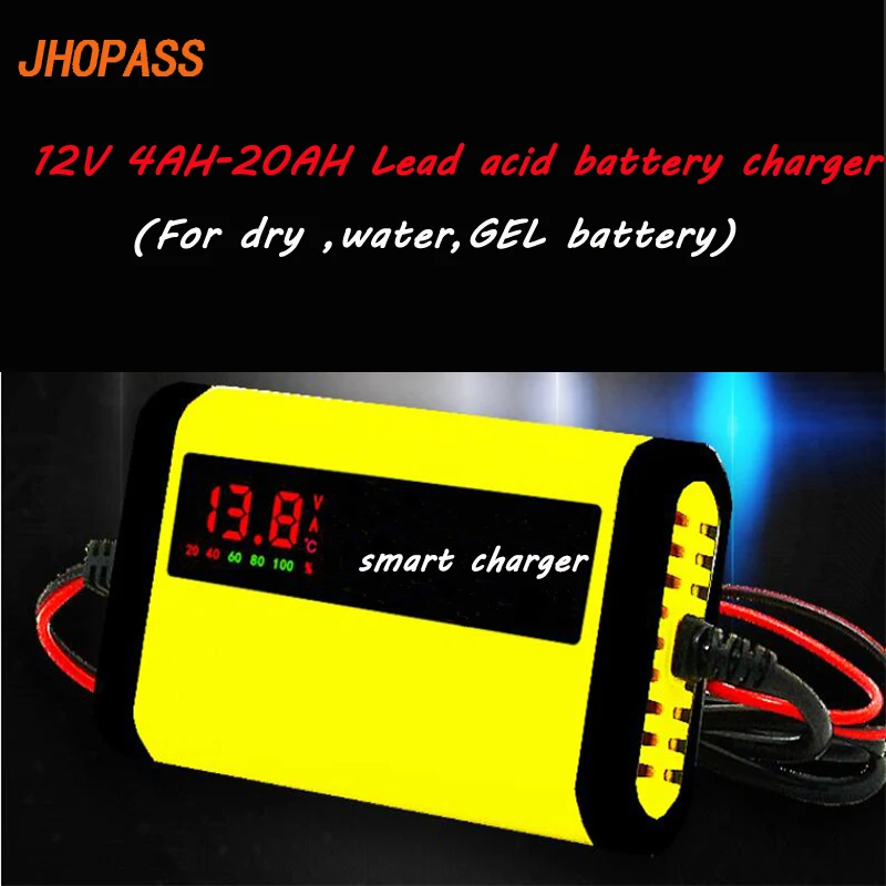 12 V 2A ЖК дисплей мотоцикл/e велосипед Смарт свинцово кислотный аккумулятор