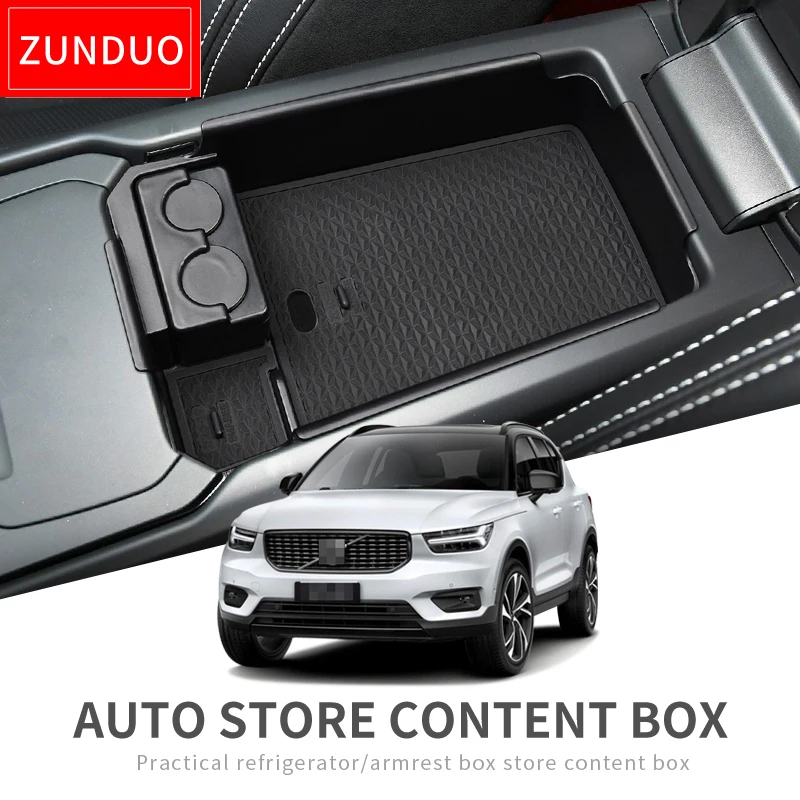 

ZUNDUO Car Central Armrest Box for VOLVO XC40 2019 Interior Accessories Stowing Tidying Center Console Organizer Container