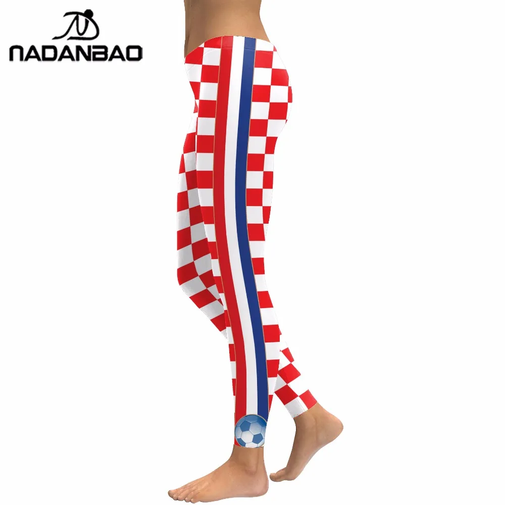 NADANBAO 2019 Croatia летние женские леггинсы с геометрическим рисунком и цифровым